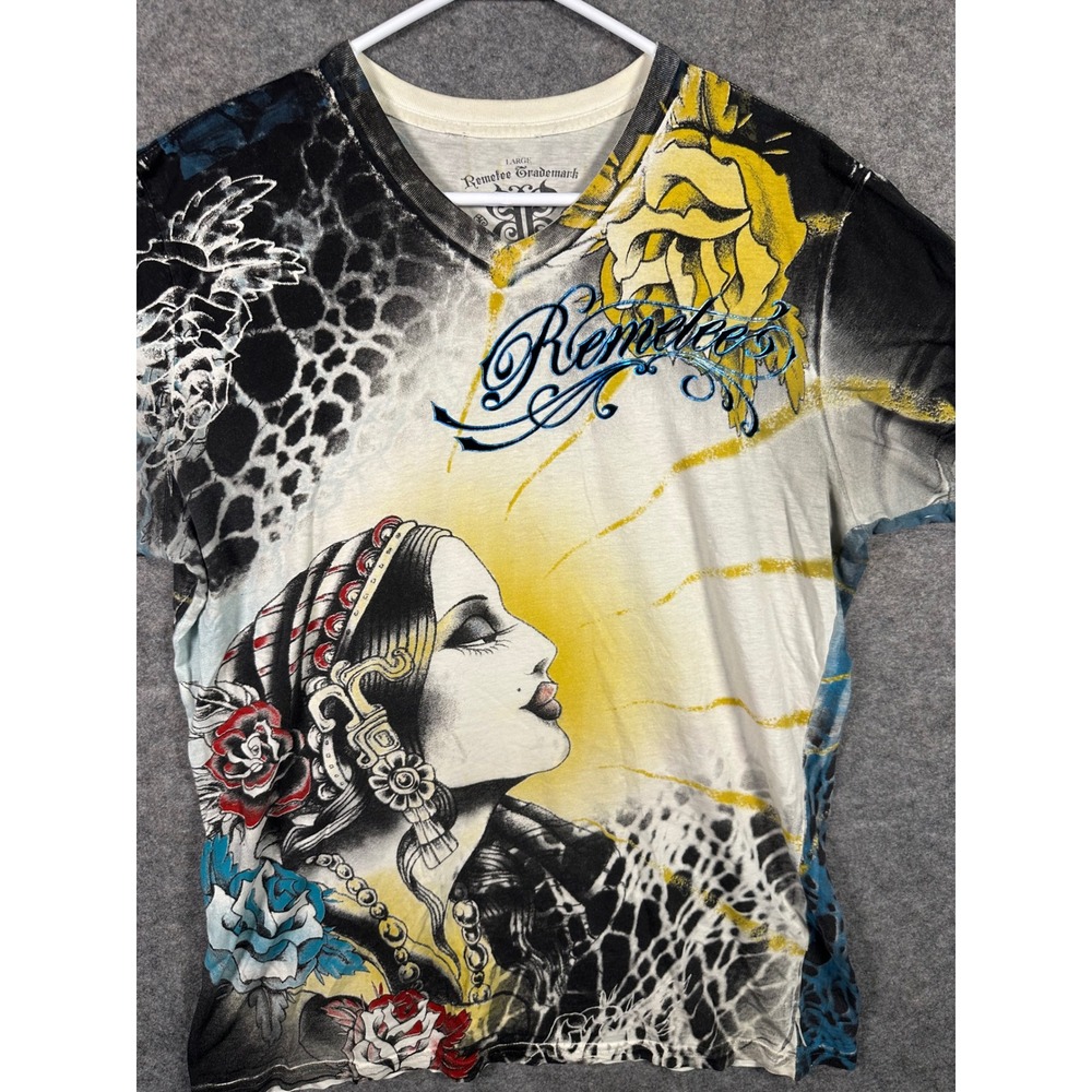 Remelee Trademark City of Angels Graphic‎ Print T-Shirt Men's Large